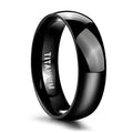 Titanium Classic Band Ring | Men & Women | Black & Silver | 2-8mm Width