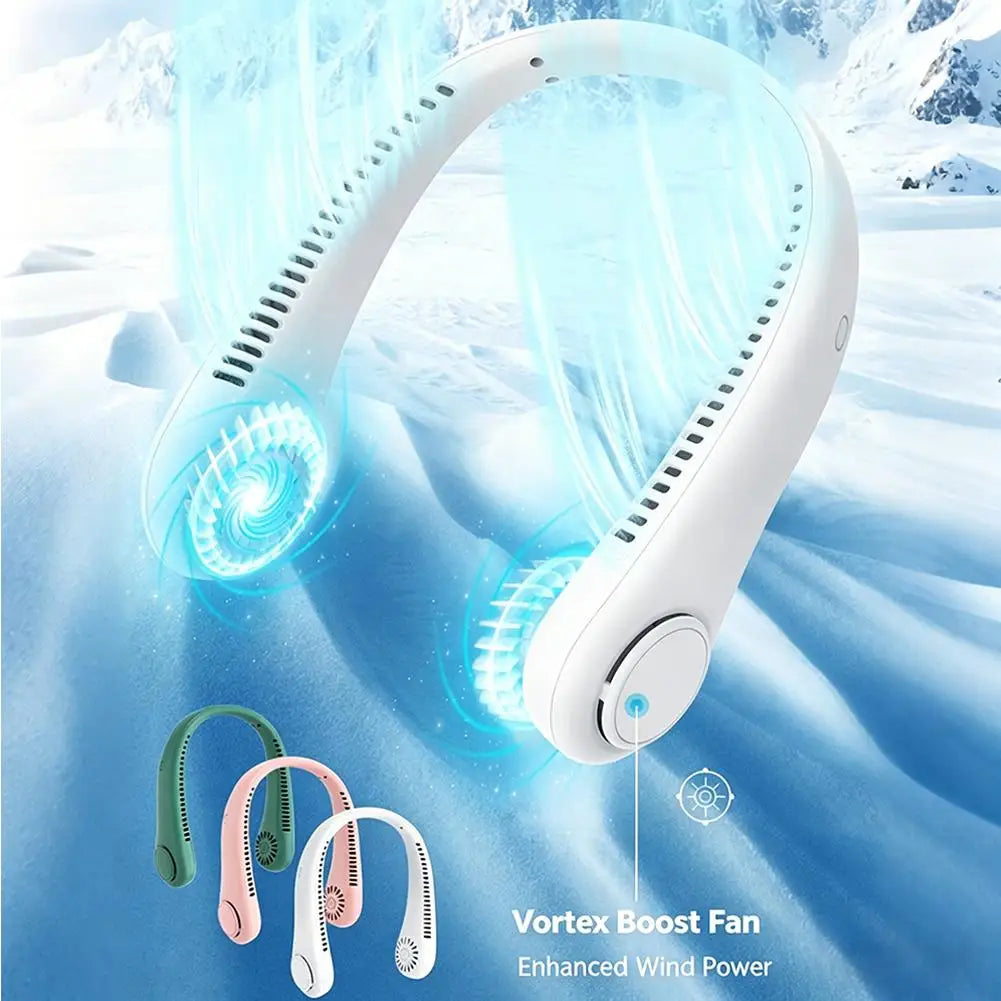 Ventilatore da Collo Bladeless Portatile – Ricarica USB | Cooling 360°