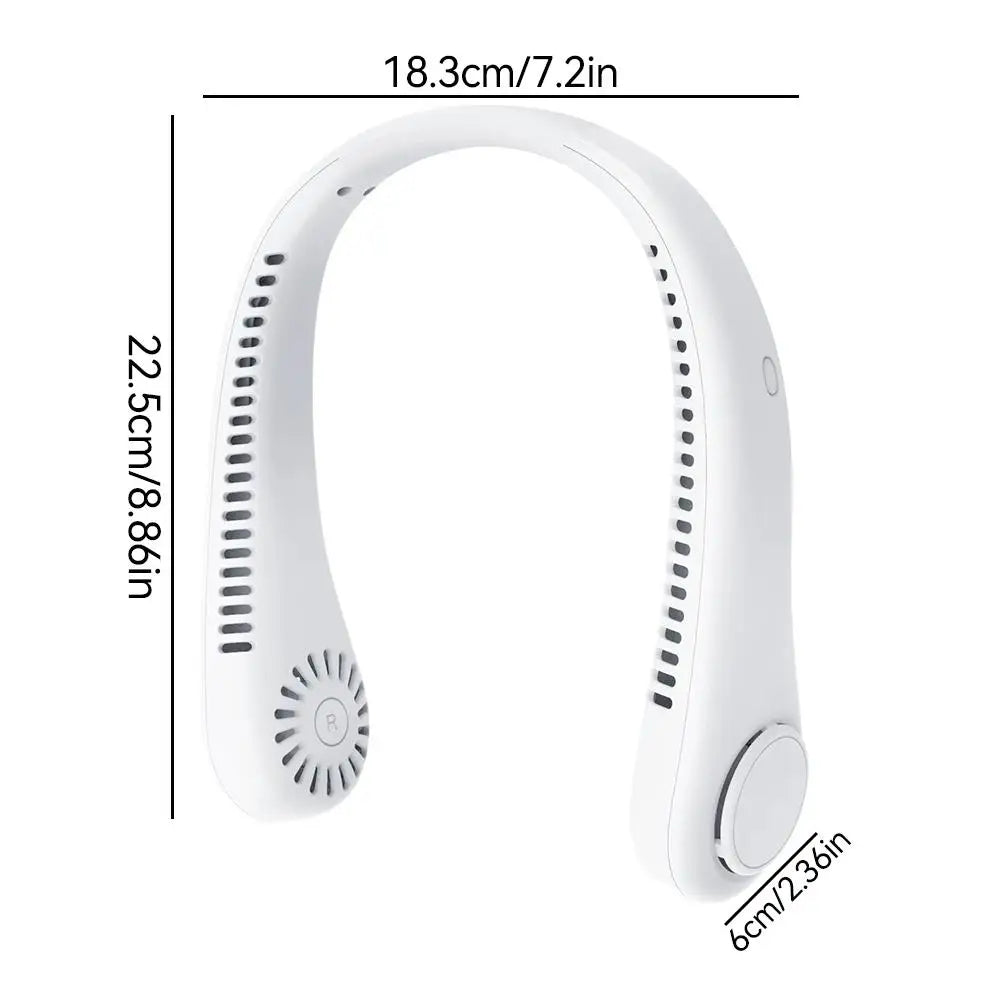 Ventilatore da Collo Bladeless Portatile – Ricarica USB | Cooling 360°