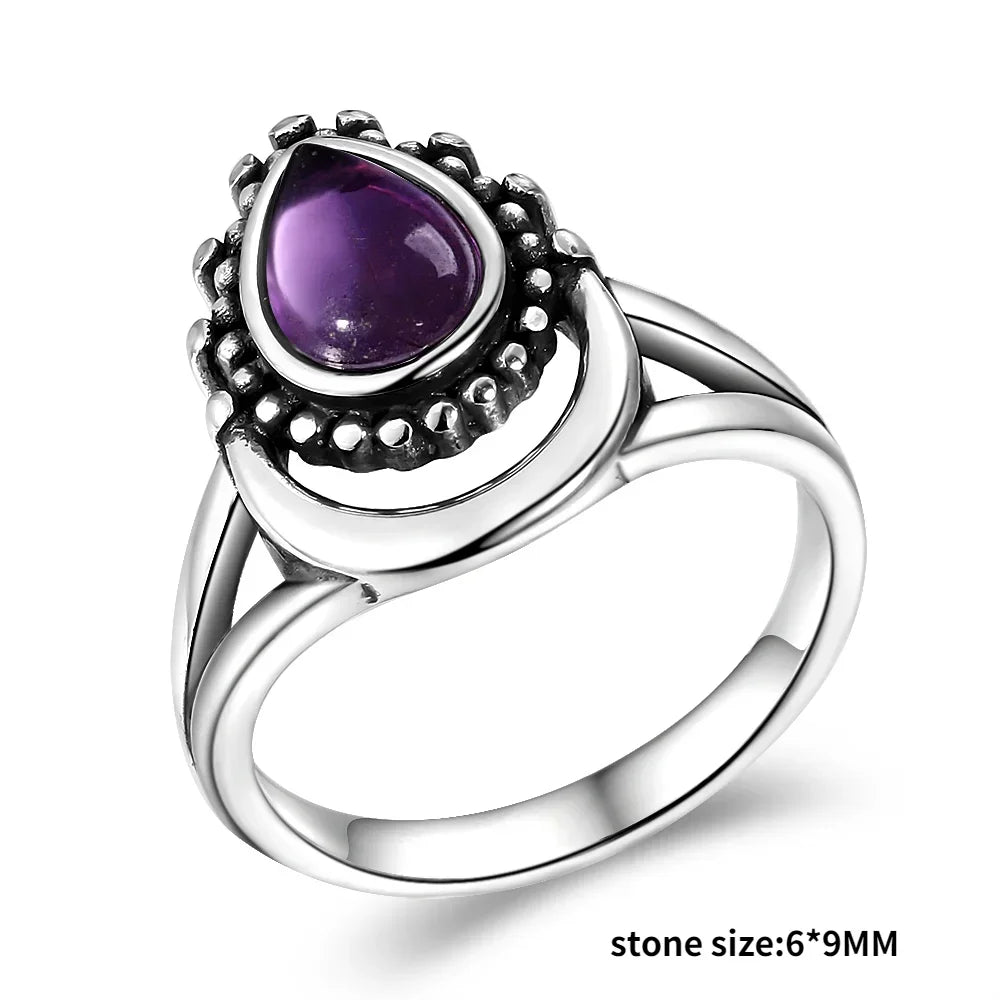Anello Ametista Naturale | Argento 925 | Gioiello Vintage Luxury