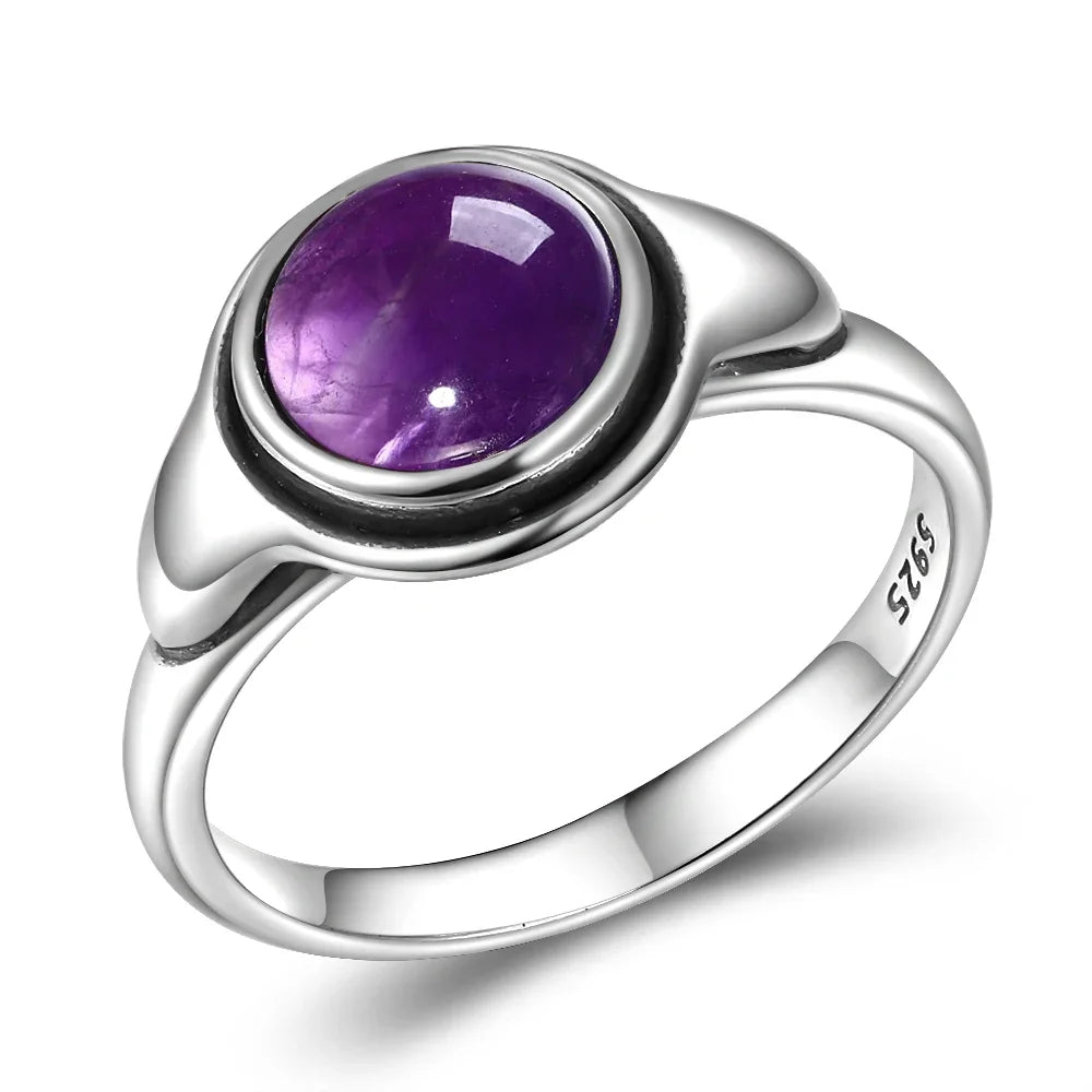 Anello Ametista Naturale | Argento 925 | Gioiello Vintage Luxury
