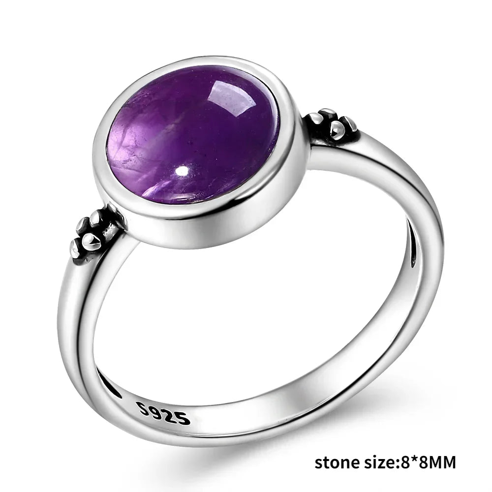 Anello Ametista Naturale | Argento 925 | Gioiello Vintage Luxury