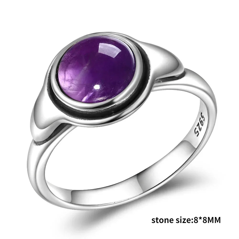 Anello Ametista Naturale | Argento 925 | Gioiello Vintage Luxury