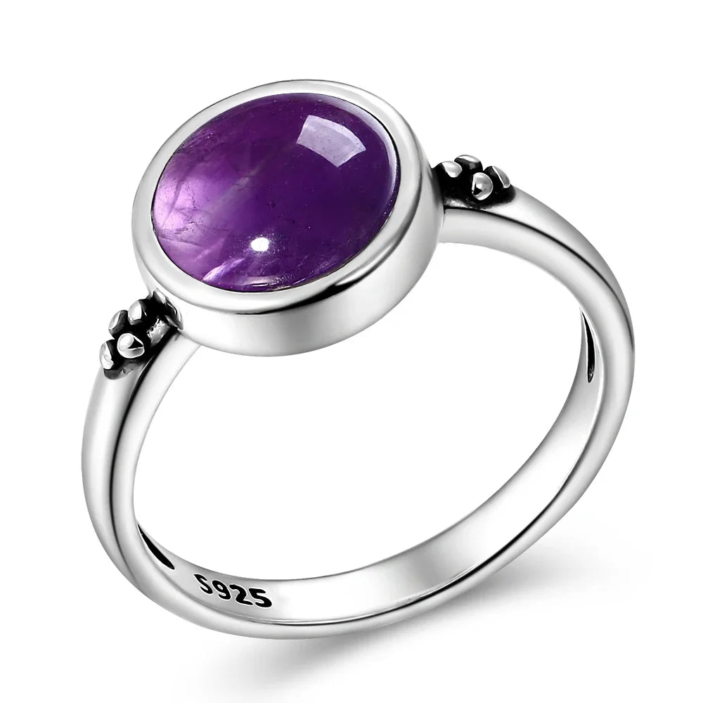 Anello Ametista Naturale | Argento 925 | Gioiello Vintage Luxury