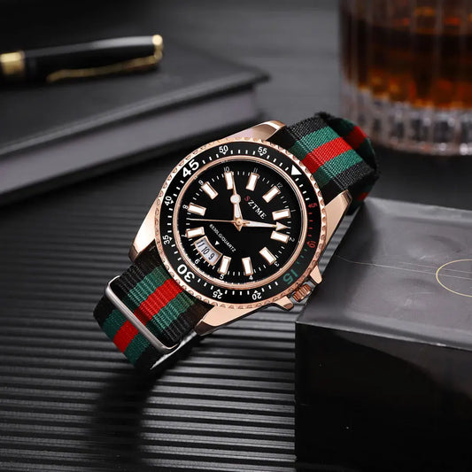 Orologio Quarzo Uomo/Donna – Cinturino Nylon con Calendario