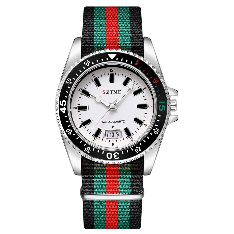 Orologio Quarzo Uomo/Donna – Cinturino Nylon con Calendario