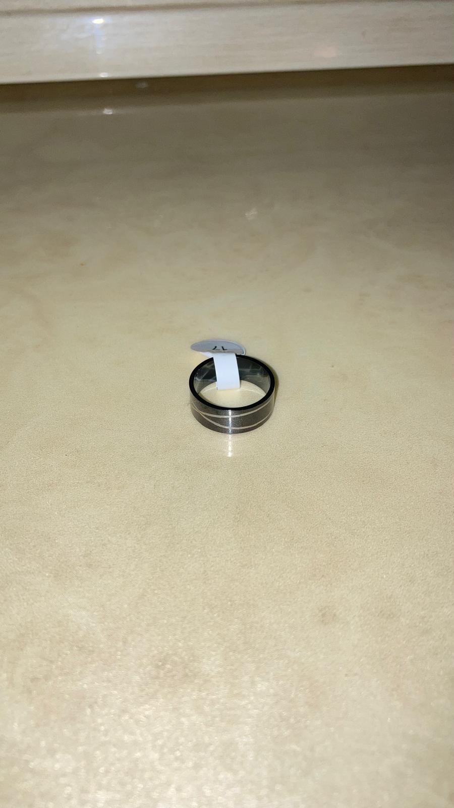 Anello Nero Fascia Larga