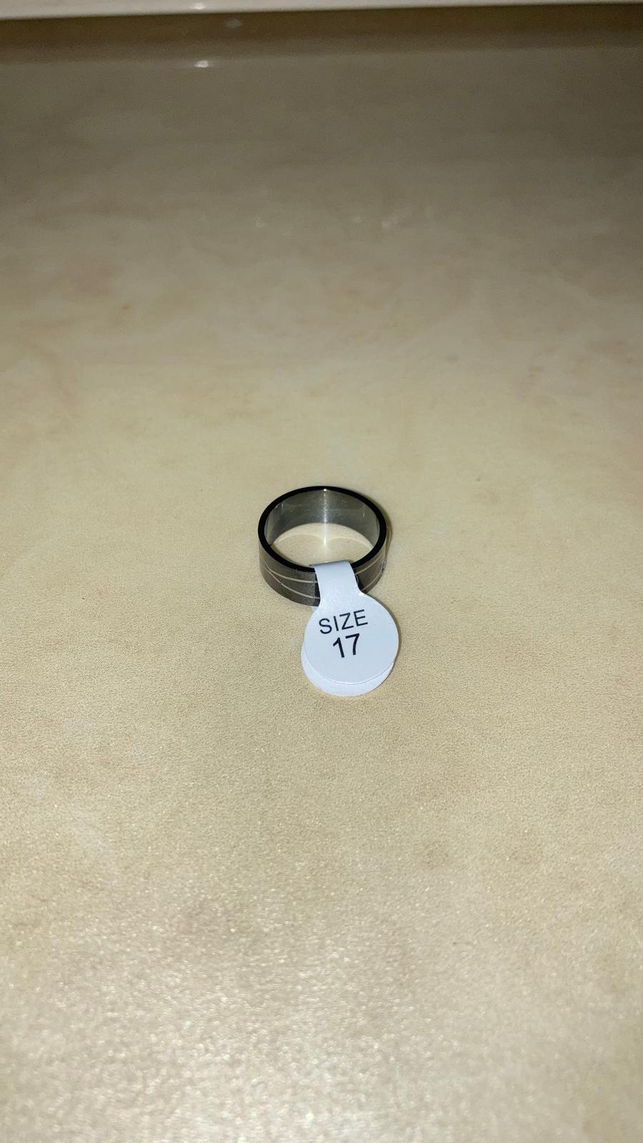 Anello Nero Fascia Larga