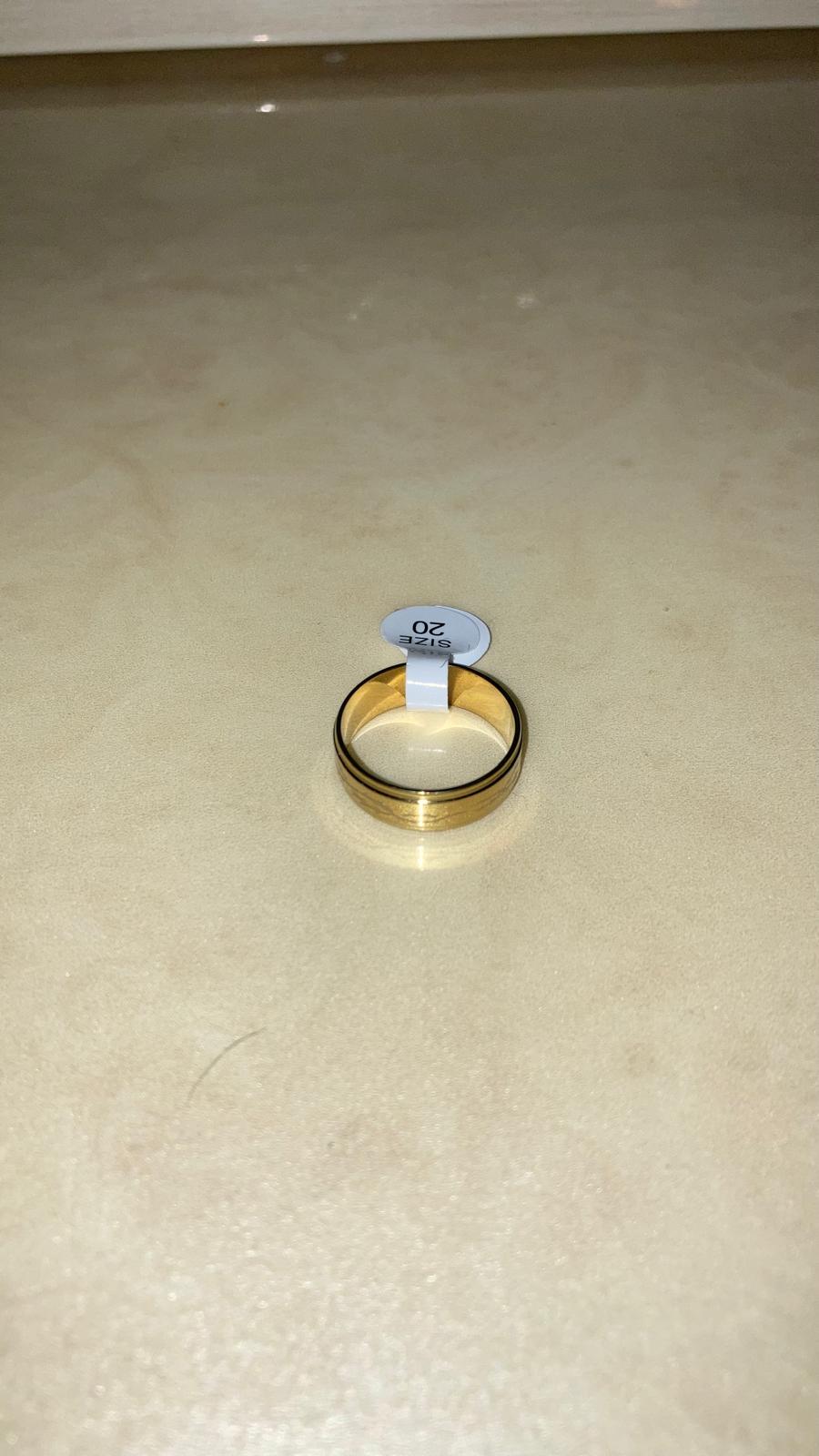 Anello Oro Fascia Larga Taglia 20