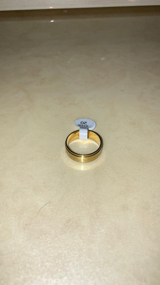 Anello Oro Fascia Larga Taglia 20
