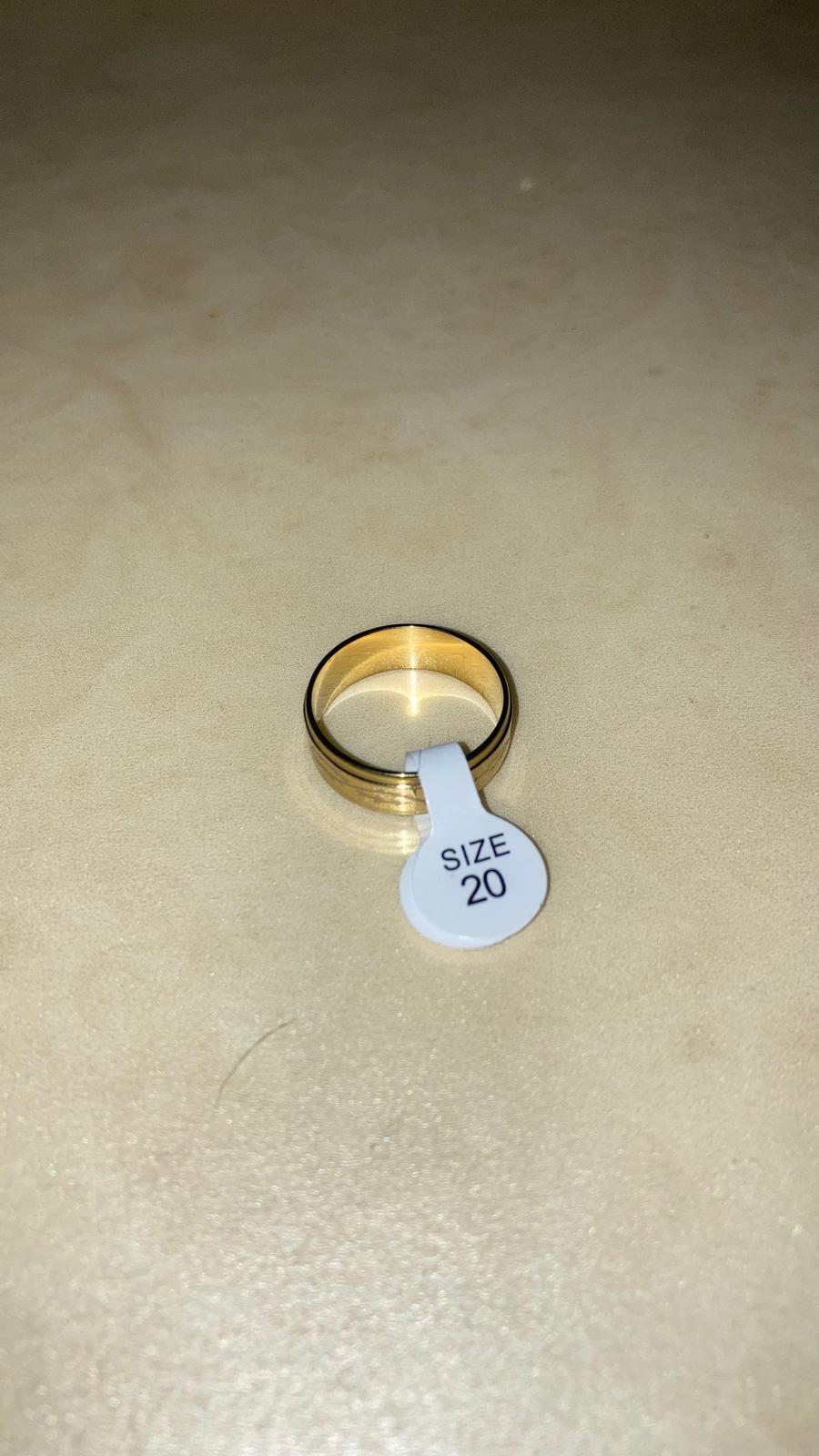 Anello Oro Fascia Larga Taglia 20