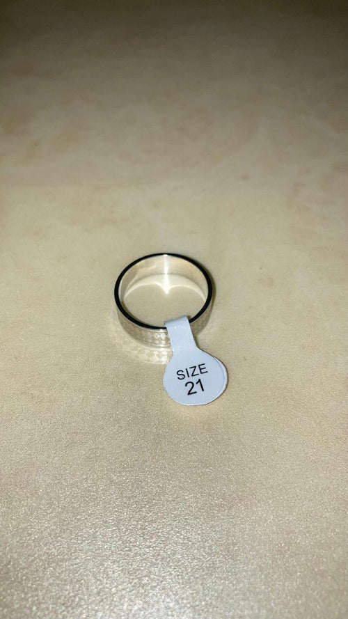 Anello Argento Fascia Larga Lucido Taglia 21