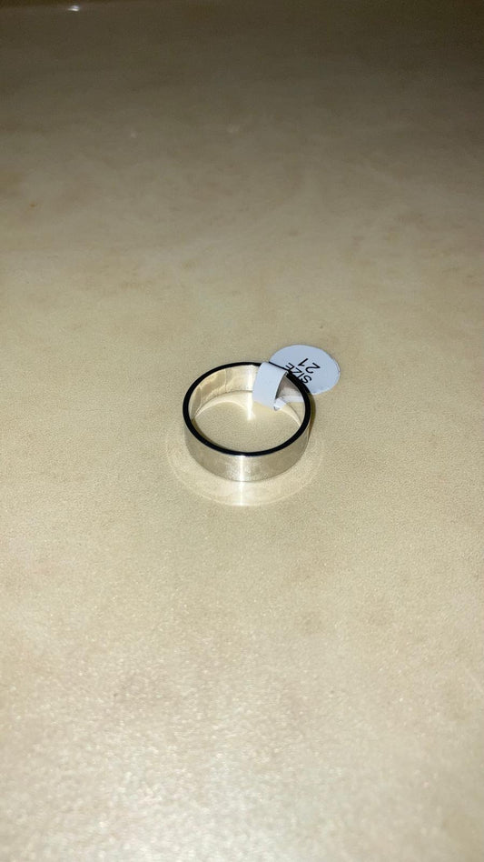 Anello Argento Fascia Larga Taglia 21