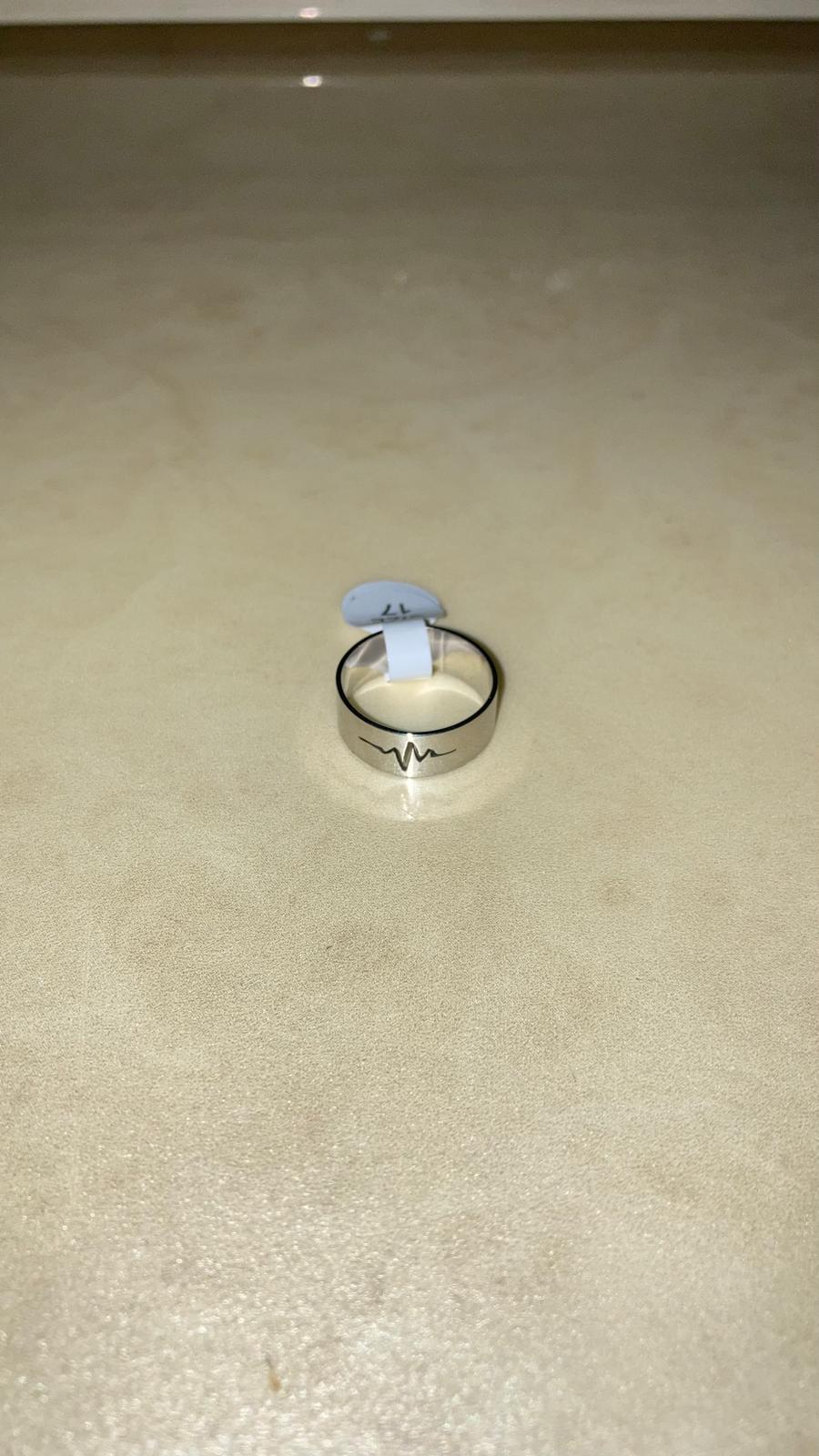 Anello Battito Cardiaco in Acciaio