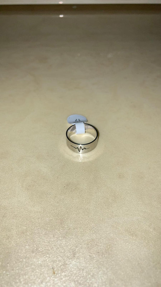 Anello Battito Cardiaco in Acciaio