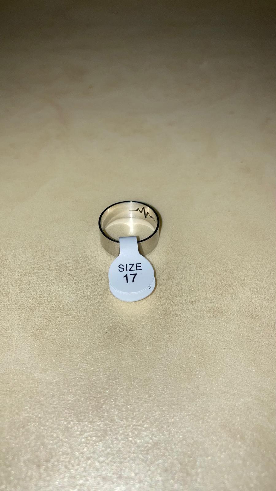 Anello Battito Cardiaco in Acciaio