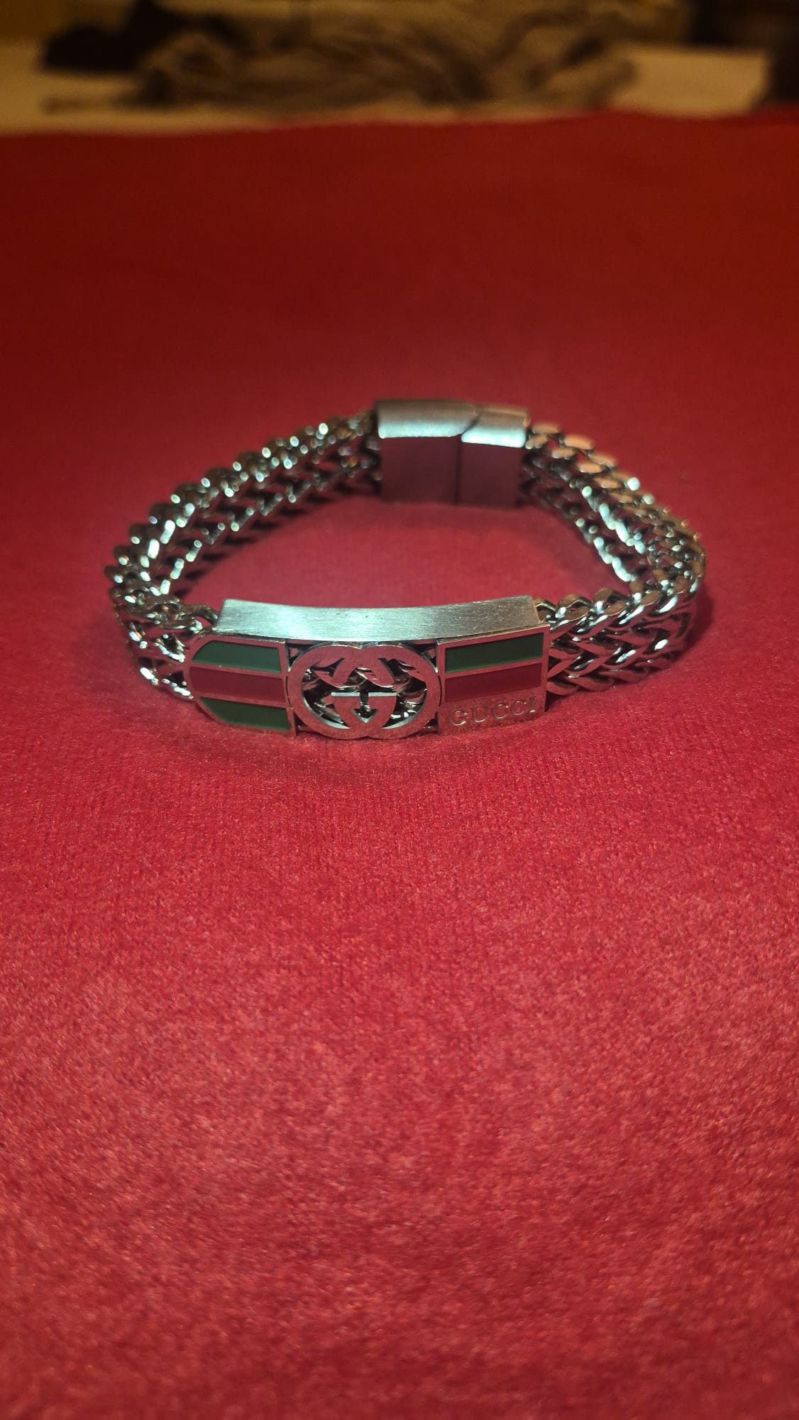 Bracciale Gucci Uomo Catena Doppia | Placca Stile Luxury